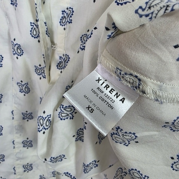 Xirena paisley print Wrap long sleeves Top - Picture 10 of 15